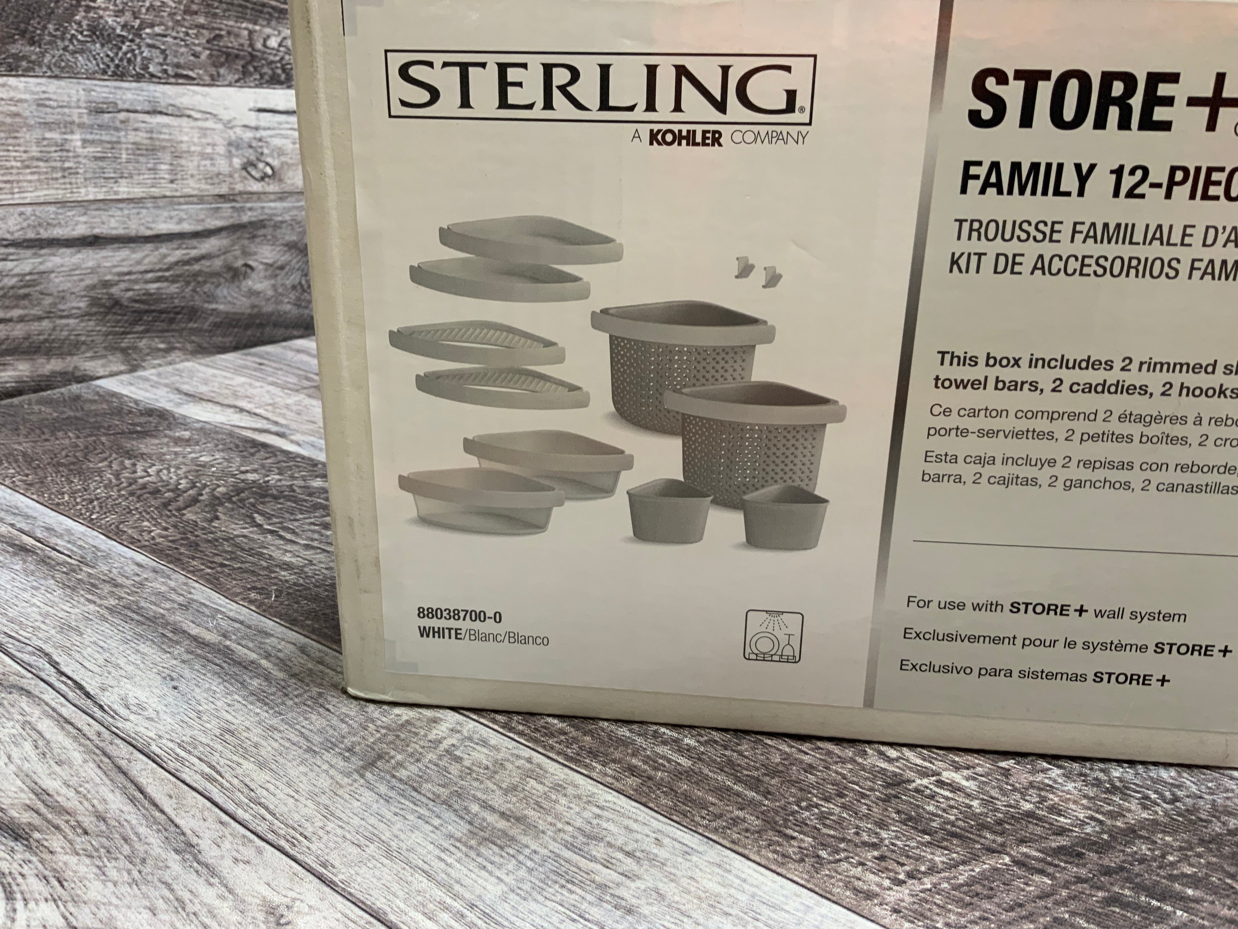 STERLING 88038700-0 STORE+ Family 12-Piece Shelf Kit in White (8130624225518)